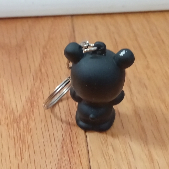 Vintage 80s‎ Gao Fenjun Black Bear Keychain Squishy 1.75" Japan - Picture 4 of 6